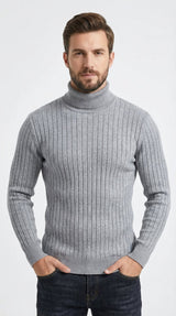 Rollkragenpullover – Modern & Bequem – Baumwollmischung mit Streifen - Asance