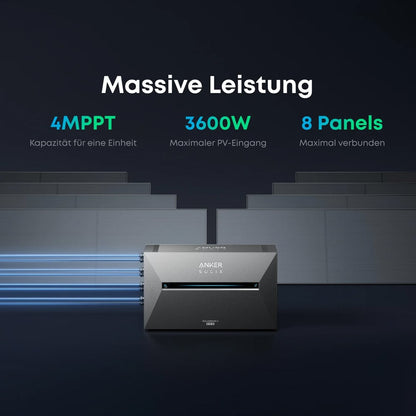 Anker SOLIX Solarbank 3 Pro E2700 – Balkonkraftwerk-Speicher, 2,688 kWh, 4 MPPT, PV 3600W, IP65