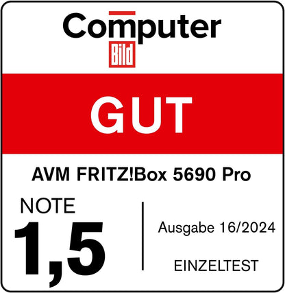 AVM FRITZ!Box 5690 Pro - Glasfaser & DSL Router mit Wi-Fi 7, Zigbee, DECT - Weiß
