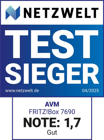 AVM FRITZ!Box 7690 - DSL Router mit Wi-Fi 7, Zigbee, DECT-Basis - Weiß