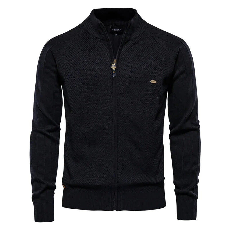 AIOPESON Herren Strickjacke | 100% Baumwolle, Argyle-Muster, Wintermode 15