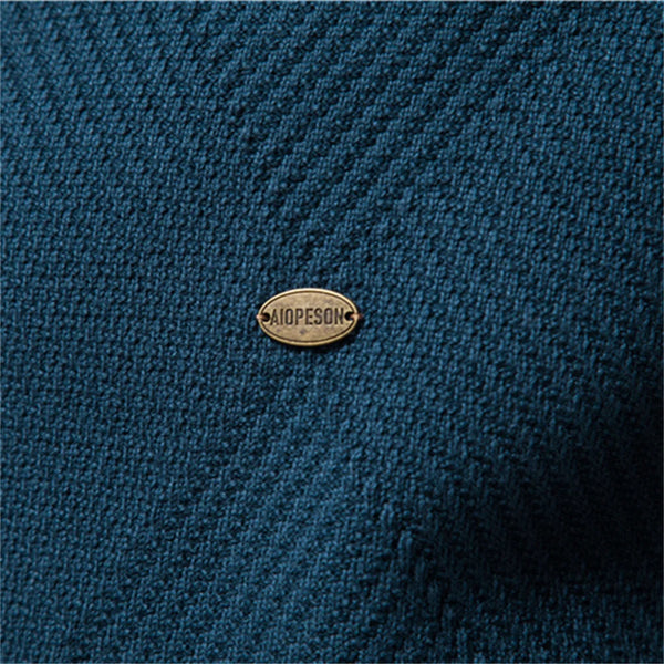 AIOPESON Herren Strickjacke | 100% Baumwolle, Argyle-Muster, Wintermode 2
