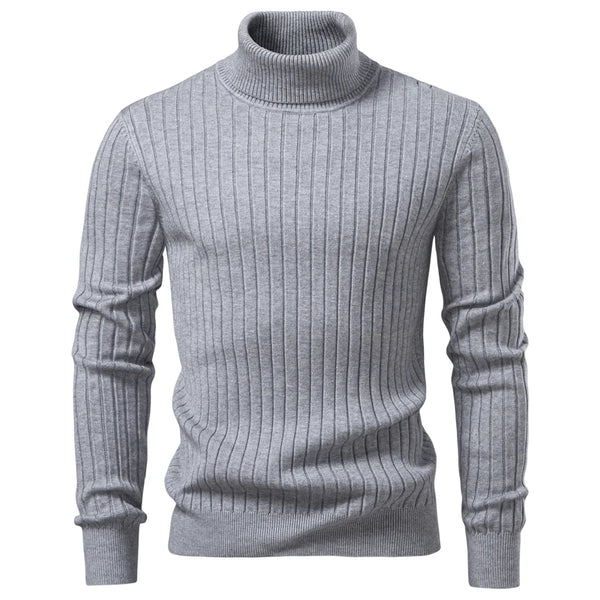 Aldan Herren Rollkragenpullover | Hochwertige Baumwollmischung, Gestreift 7
