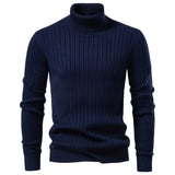 Aldan Herren Rollkragenpullover | Hochwertige Baumwollmischung, Gestreift 8
