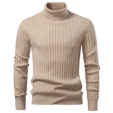 Aldan Herren Rollkragenpullover | Hochwertige Baumwollmischung, Gestreift 9