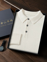 Ari Herren Polo Shirt | 100% Cashmere, Elegant & Vielseitig