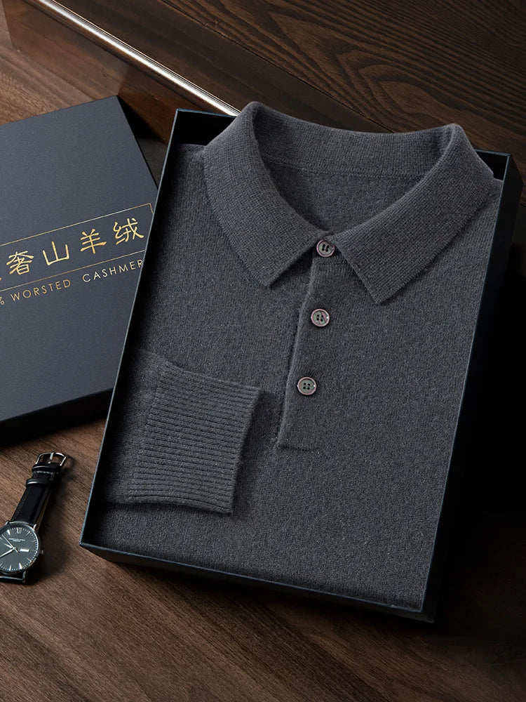 Ari Herren Polo Shirt | 100% Cashmere, Elegant & Vielseitig
