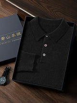 Ari Herren Polo Shirt | 100% Cashmere, Elegant & Vielseitig