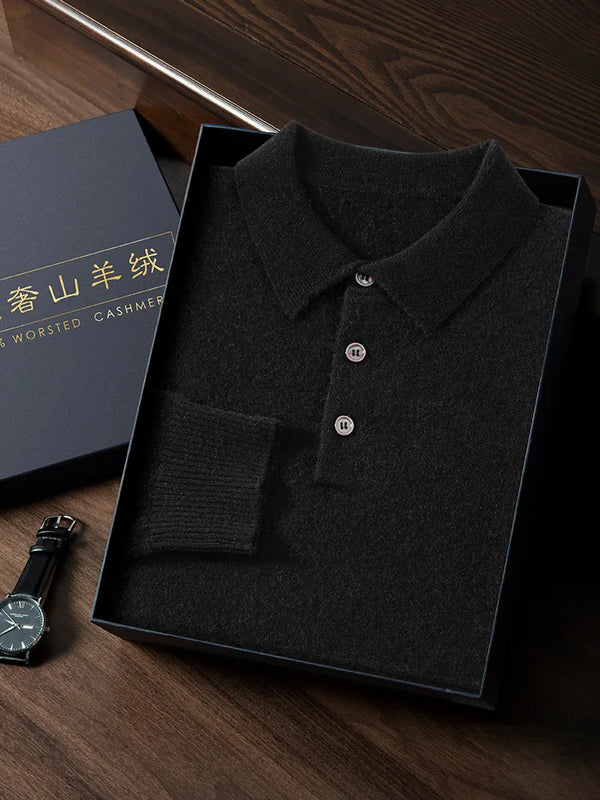 Ari Herren Polo Shirt | 100% Cashmere, Elegant & Vielseitig