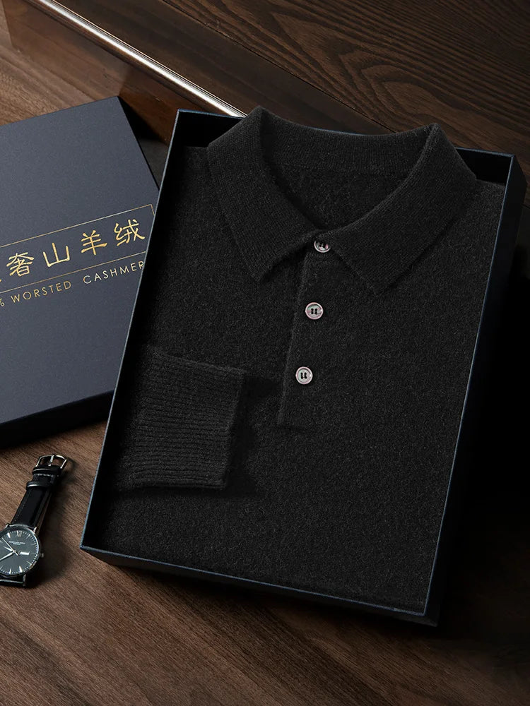Ari Herren Polo Shirt | 100% Cashmere, Elegant & Vielseitig