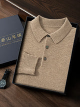 Ari Herren Polo Shirt | 100% Cashmere, Elegant & Vielseitig