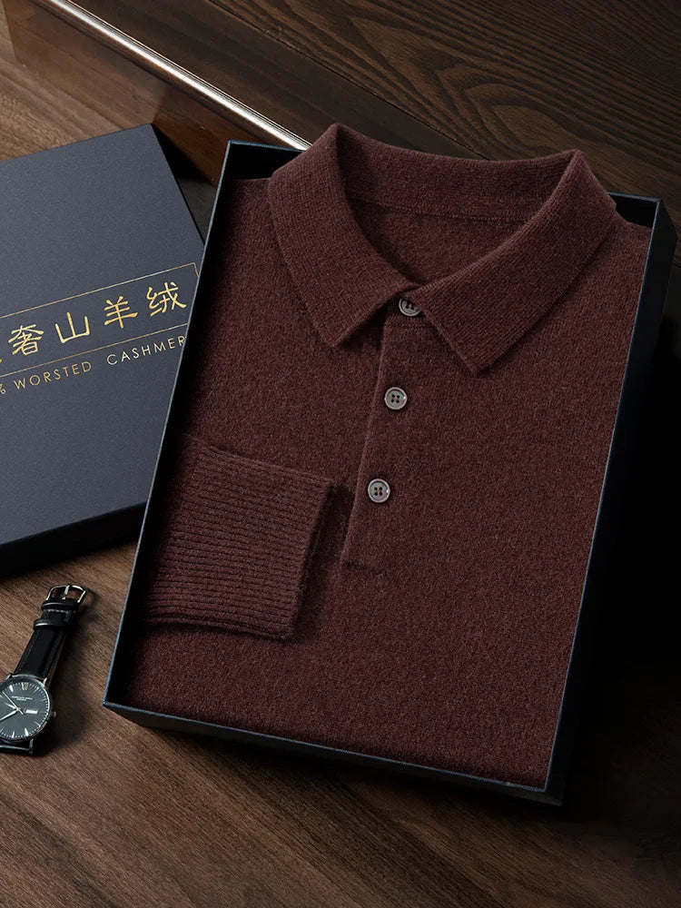 Ari Herren Polo Shirt | 100% Cashmere, Elegant & Vielseitig