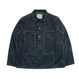 Blau Denim Pulloverjacke Herren | 100% Baumwolle, Vintage-Stil 0