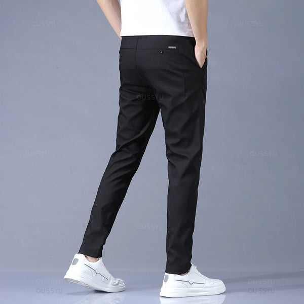 Karo Herren Slim Fit Hose | Elastischer Bund, Stretchmaterial 1