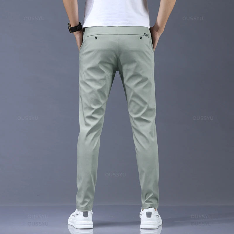 Karo Herren Slim Fit Hose | Elastischer Bund, Stretchmaterial 3