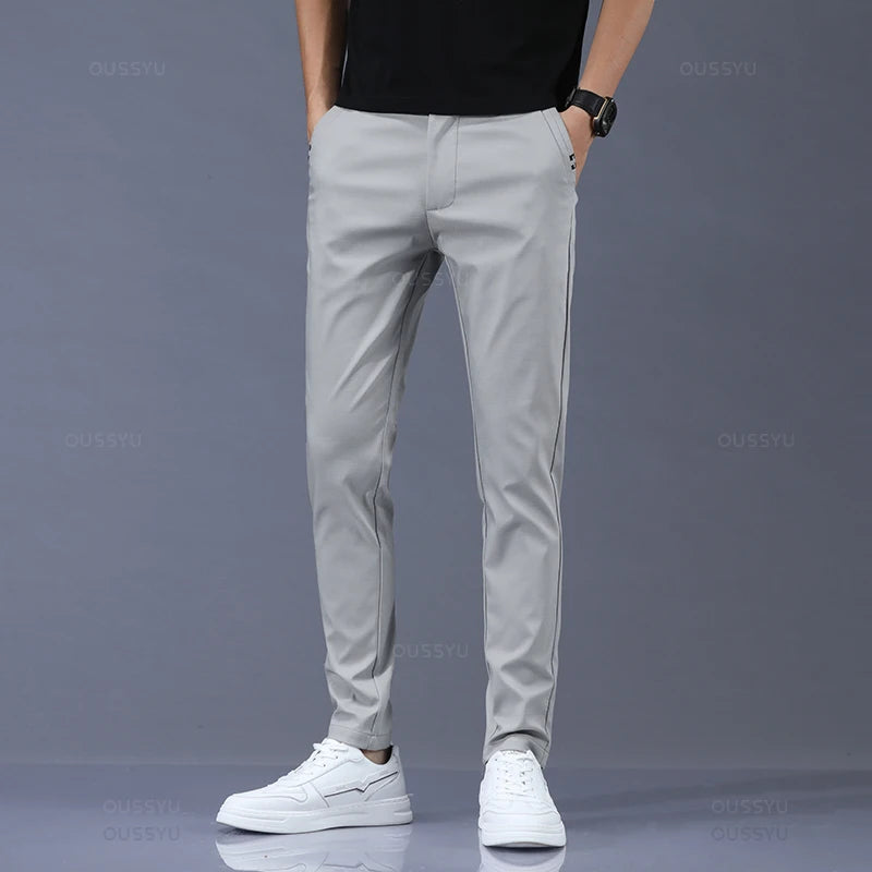 Karo Herren Slim Fit Hose | Elastischer Bund, Stretchmaterial 7