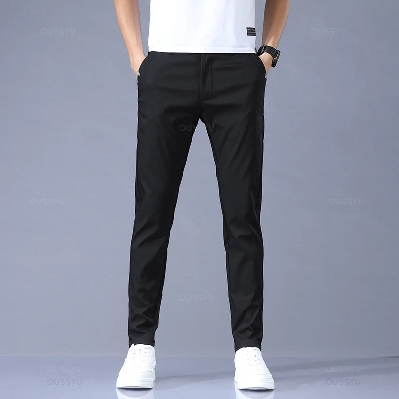 Karo Herren Slim Fit Hose | Elastischer Bund, Stretchmaterial 8