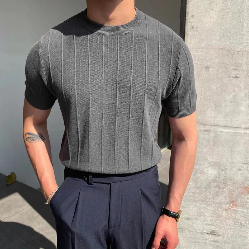 Kimo Herren T-Shirt | Hochwertige Eiskunstseide, Slim Fit Kurzarm 3