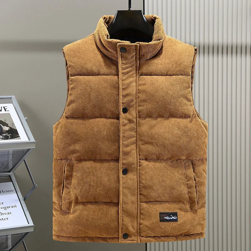 Kordhülsen Herren Weste | Gepolstert, Winterfest, Regular Fit 0