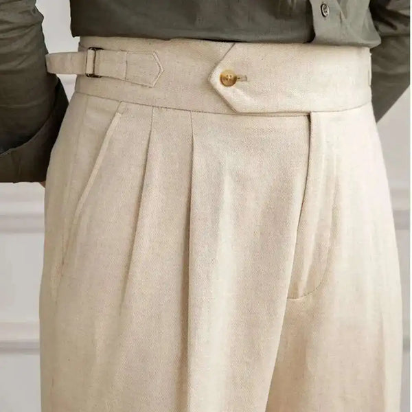 Lino Herren Hosen | Leinen-Baumwoll-Mischung, Elegant & Vielseitig 0