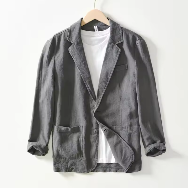 Lino Herrenjacke | 100% Baumwolle, Leicht und Atmungsaktiv 0