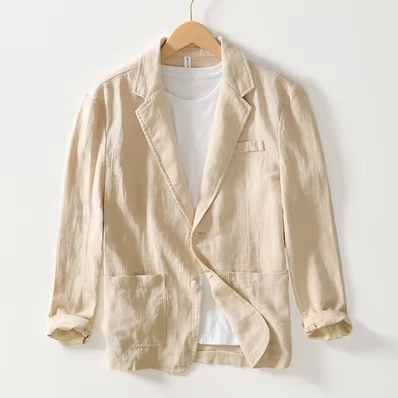 Lino Herrenjacke | 100% Baumwolle, Leicht und Atmungsaktiv 2
