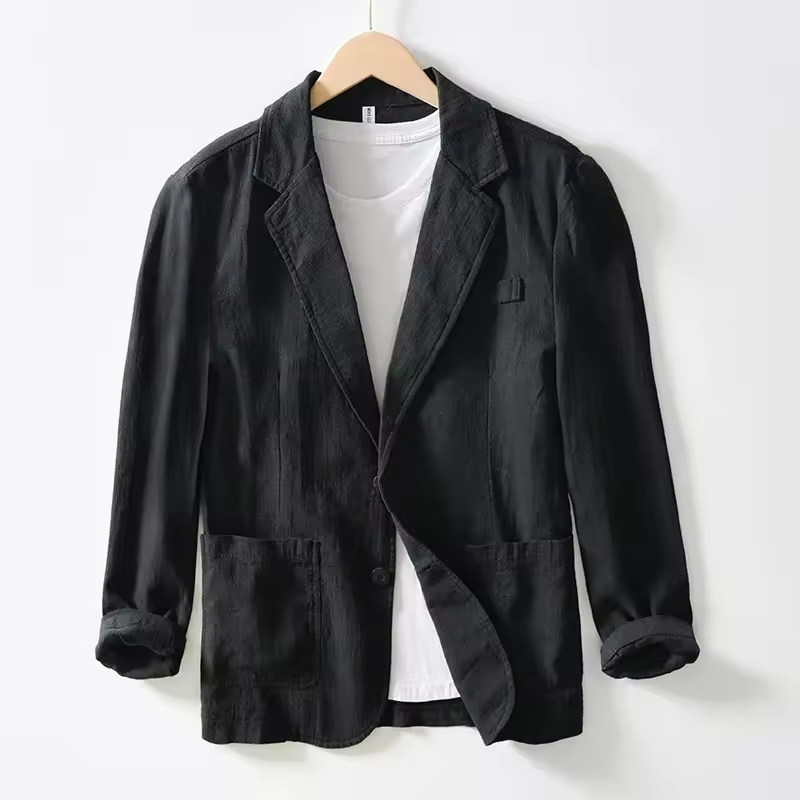Lino Herrenjacke | 100% Baumwolle, Leicht und Atmungsaktiv 3