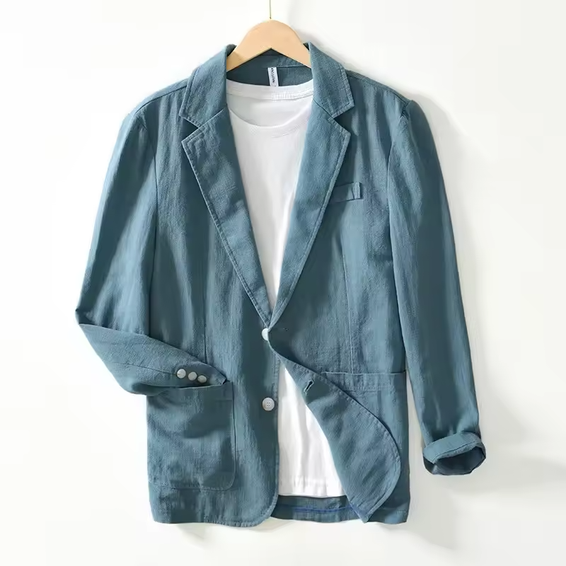 Lino Herrenjacke | 100% Baumwolle, Leicht und Atmungsaktiv 4