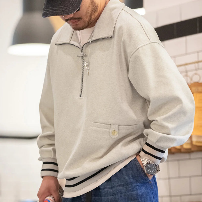 Mako Herren Sweatshirt | Schwere Baumwolle, Vintage-Stil 3