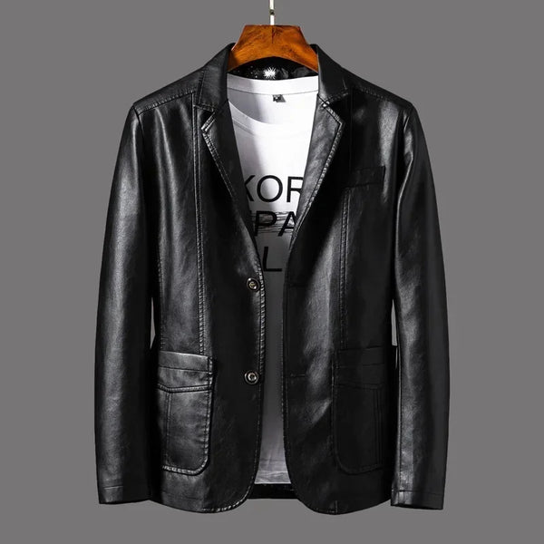 Maro Herren Lederjacke | Slim Fit, PU-Leder, Business Stil, Größen M-6XL 6