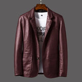 Maro Herren Lederjacke | Slim Fit, PU-Leder, Business Stil, Größen M-6XL 7