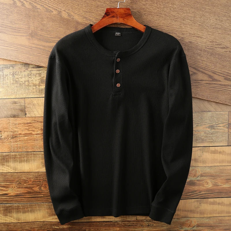 Mavi Herren Langarmshirt | Thermo-Waffelstrick, Klassisches Design 10