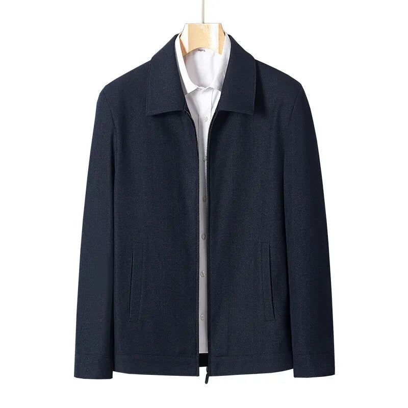 Max Eleganter Männer Mantel | Hochwertiger Wollmix, Schwarz 0