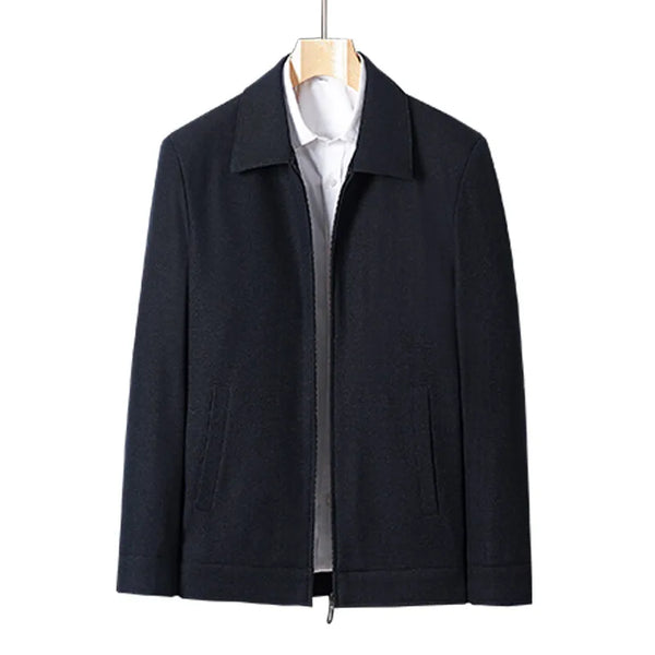 Max Eleganter Männer Mantel | Hochwertiger Wollmix, Schwarz 1