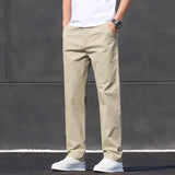 Max Männer Baumwoll Chino Hose | Stretch, Gerade Passform, Schwarz 0