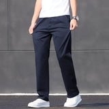 Max Männer Baumwoll Chino Hose | Stretch, Gerade Passform, Schwarz 3