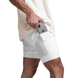 Max Sport Shorts Herren | 2-in-1 Design, Atmungsaktiv, Schwarz 1