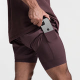 Max Sport Shorts Herren | 2-in-1 Design, Atmungsaktiv, Schwarz 2