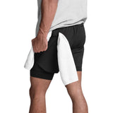 Max Sport Shorts Herren | 2-in-1 Design, Atmungsaktiv, Schwarz 5