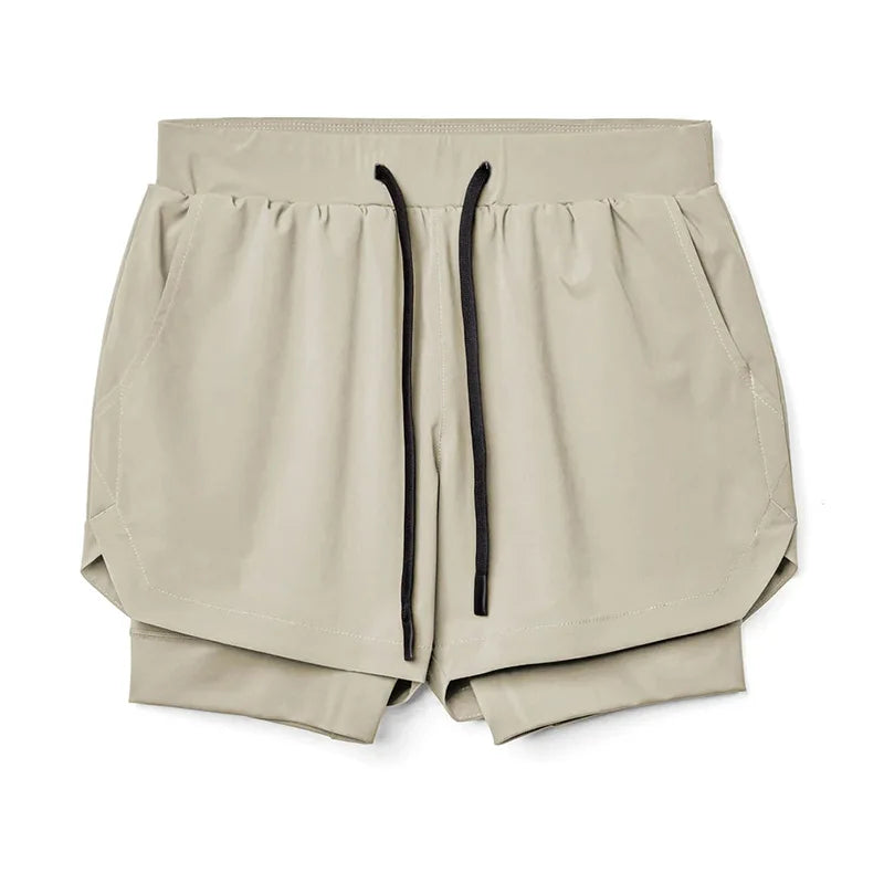 Max Sport Shorts Herren | 2-in-1 Design, Atmungsaktiv, Schwarz 6