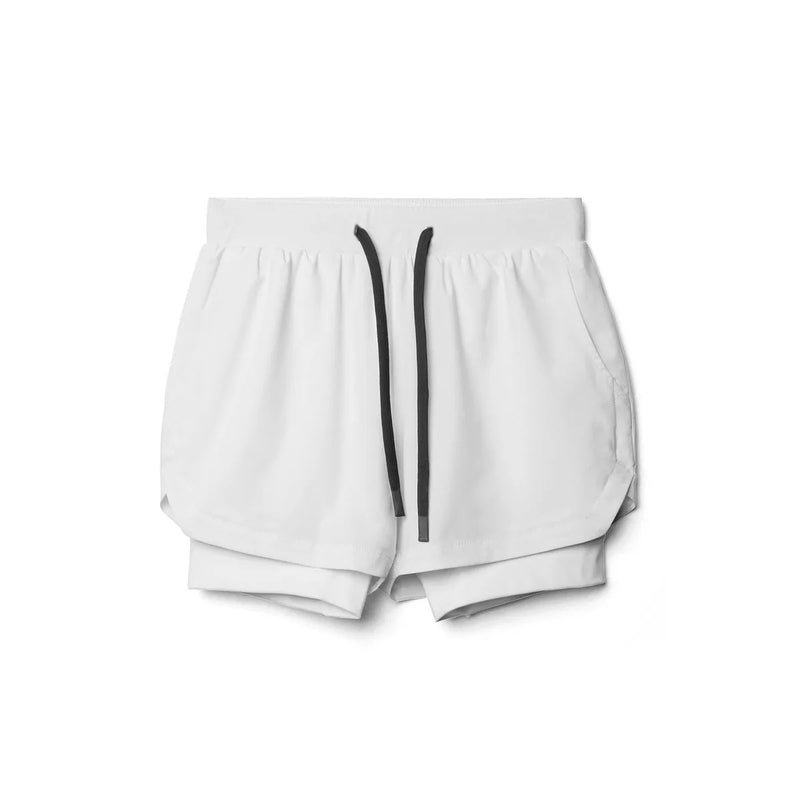 Max Sport Shorts Herren | 2-in-1 Design, Atmungsaktiv, Schwarz 7