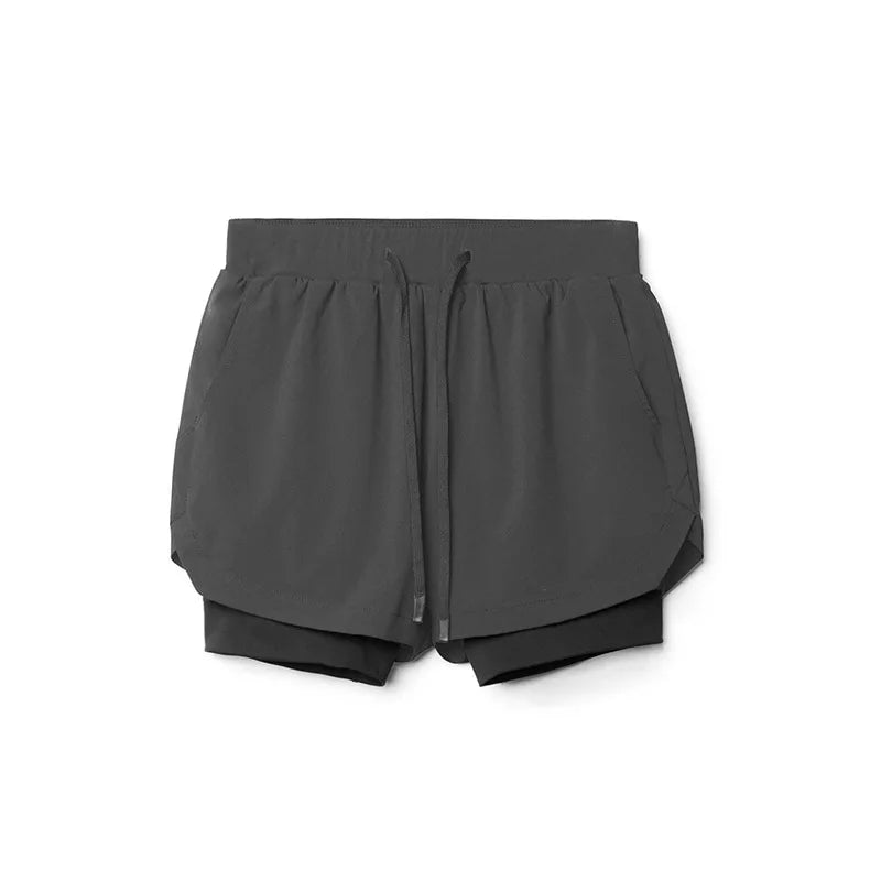 Max Sport Shorts Herren | 2-in-1 Design, Atmungsaktiv, Schwarz 8