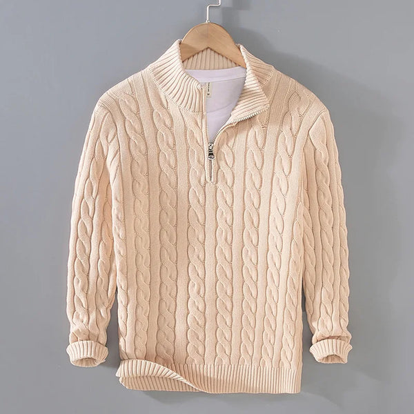 Maxim Männer Pullover | 100% Baumwolle, Stehkragen 0