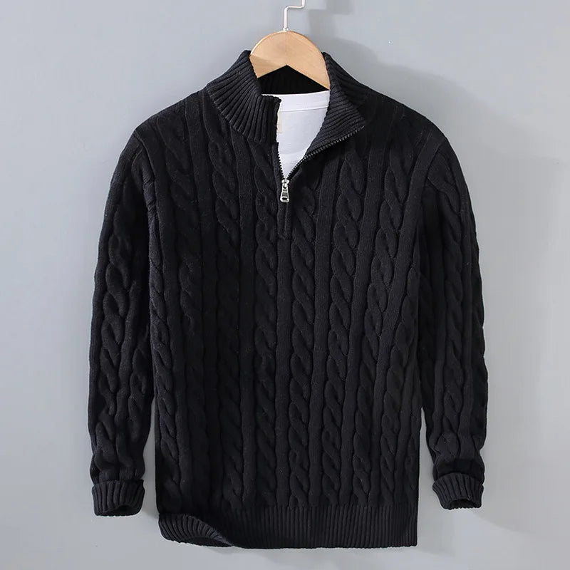 Maxim Männer Pullover | 100% Baumwolle, Stehkragen 3