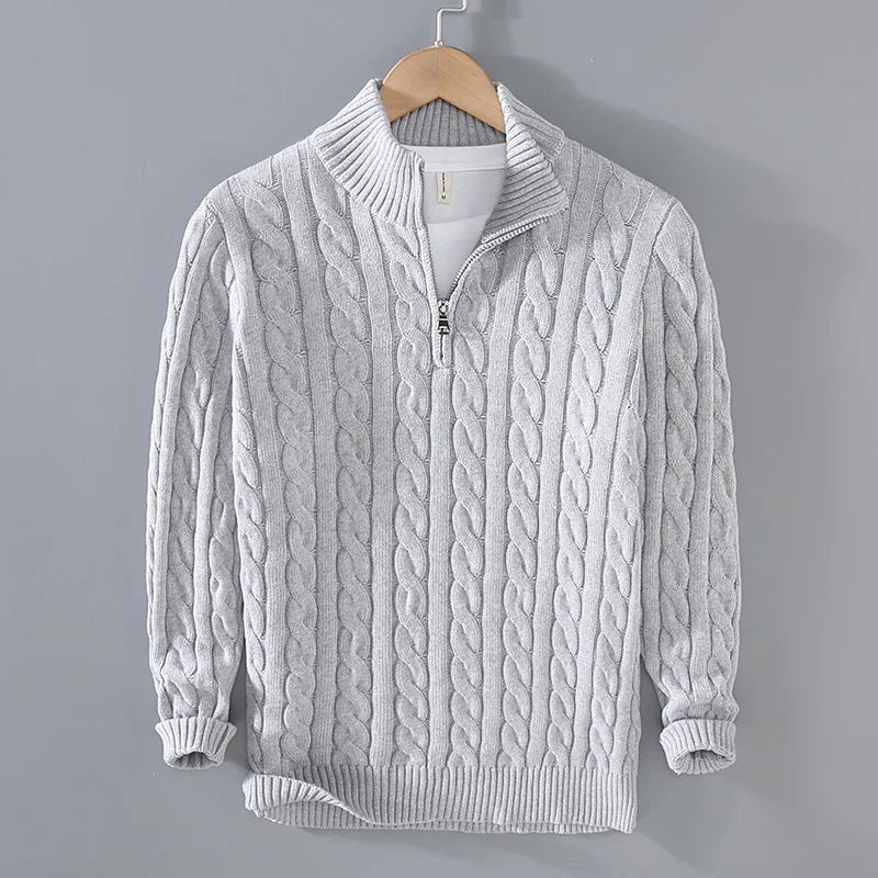 Maxim Männer Pullover | 100% Baumwolle, Stehkragen 4