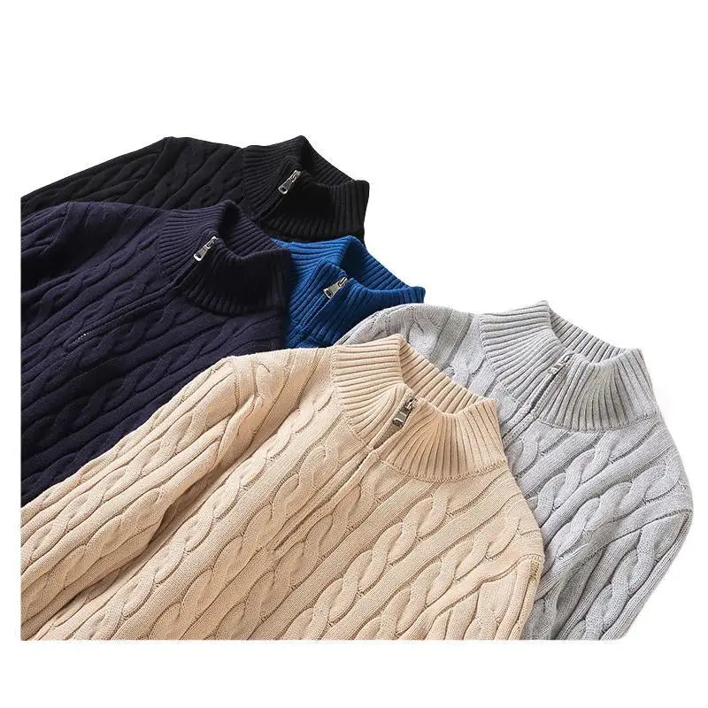 Maxim Männer Pullover | 100% Baumwolle, Stehkragen 5