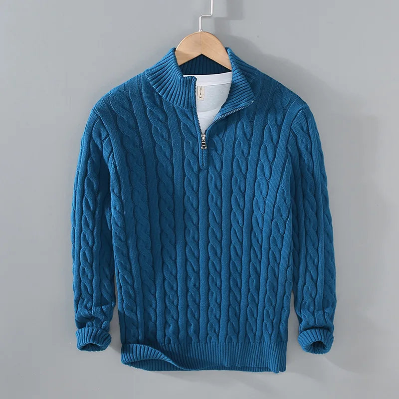 Maxim Männer Pullover | 100% Baumwolle, Stehkragen 6