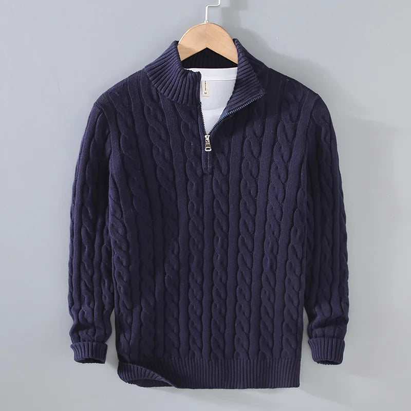 Maxim Männer Pullover | 100% Baumwolle, Stehkragen 7