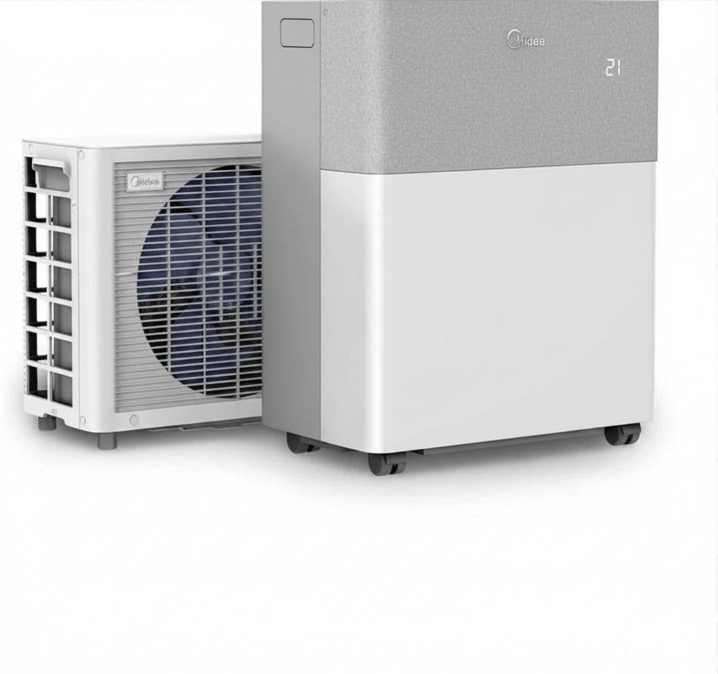 Midea PortaSplit – Mobile Wärmepumpe 4-in-1, Heizen & Kühlen, 12000 BTU/3,5kW, WiFi, bis 42m