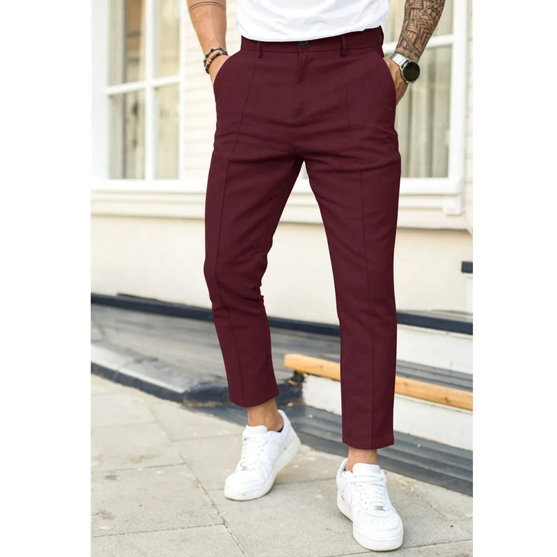 Milo Herren Anzughose | Bequemer Slim Fit, Schwarz 0